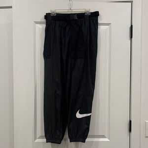Nike Black Jogger Pants sz LG  with White Logo
